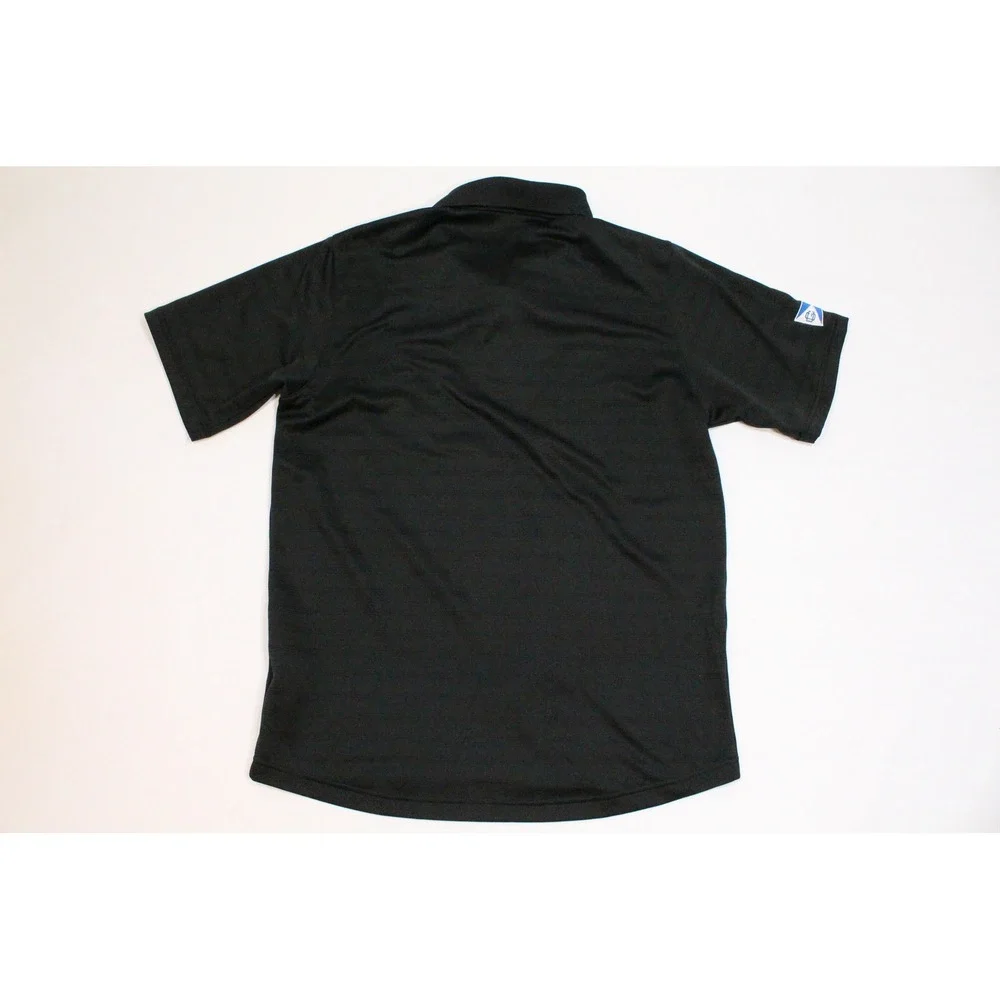 Adidas Mens Coast Guard Sailing Polo Shirt Black Performance Short Sleeve M